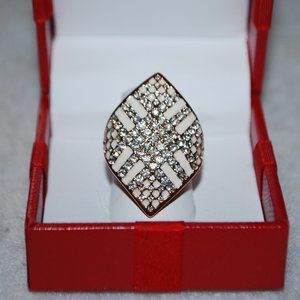 NWOT Akkad Bold Enamel Statement Ring - Size 7